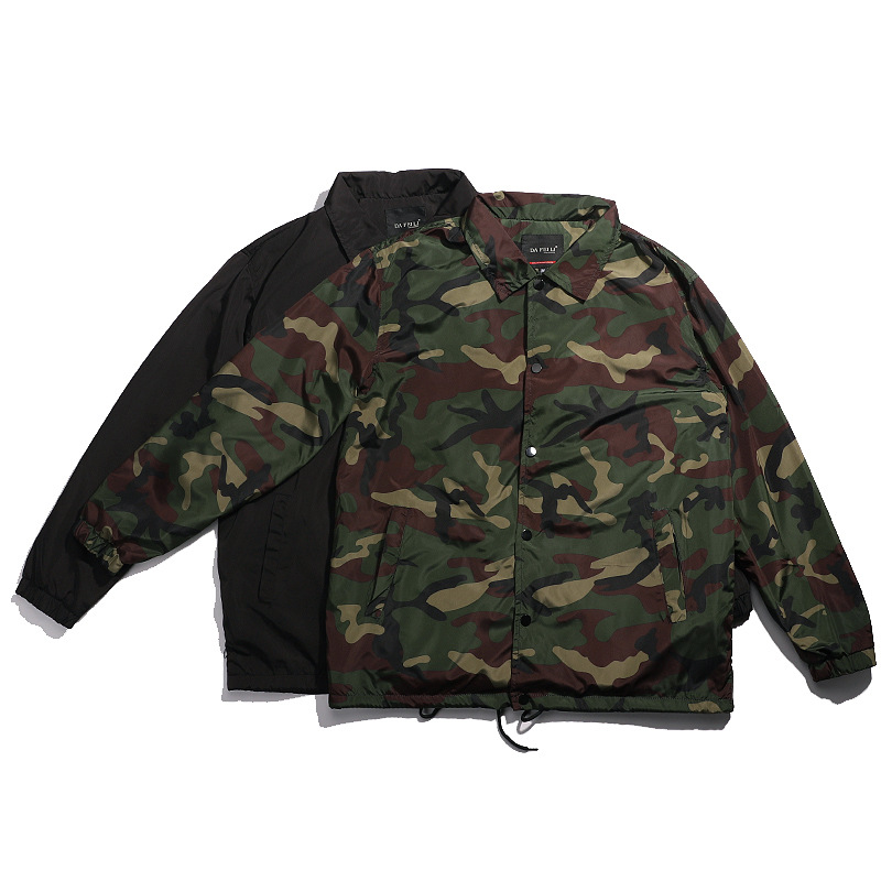Vintage Windbreaker Nylon - Nylonowa czarna kurtka przeciwdeszczowa zielona coach