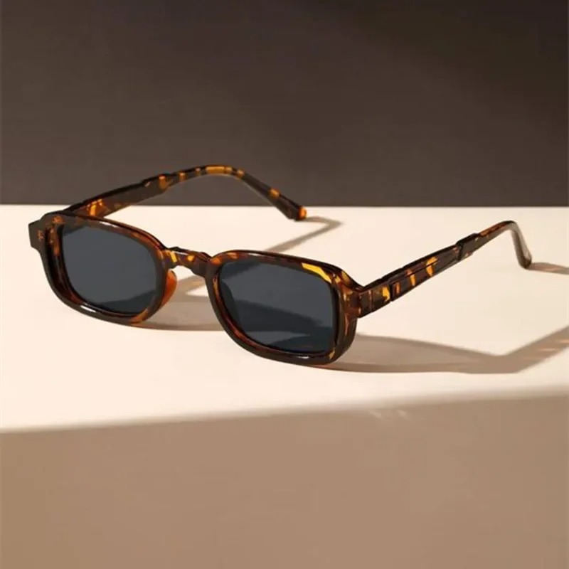 Vintage Fashion Enthusiasts - Luksusowe prostokątne okulary przeciwsłoneczne damskie owalne